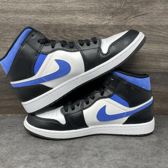 Air Jordan 1 Mid Racer Blue Mens Size 9.5 Sneakers Nike Retro 554724-140 main image 8